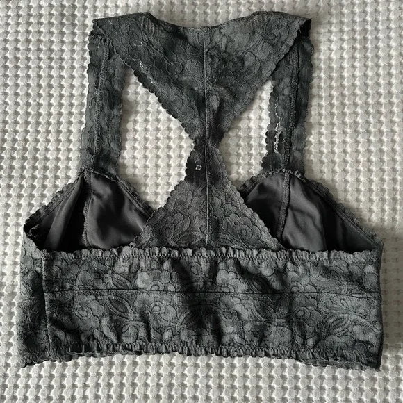 FREE PEOPLE | BRALETTE | DARK GREY | MEDIUM - Picture 4 of 6